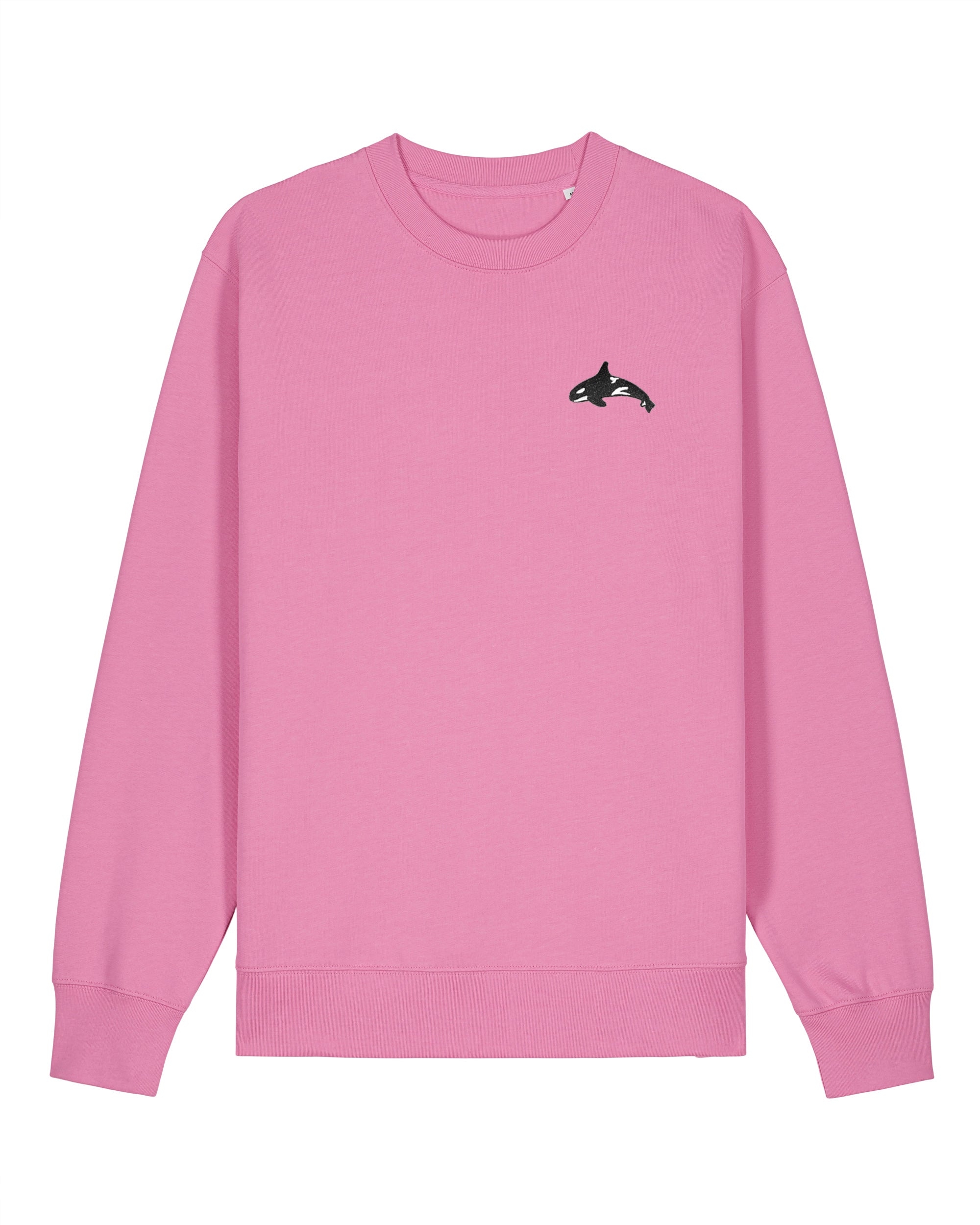 Orca Embroidered Pink Sweatshirt – All Everything Dolphin