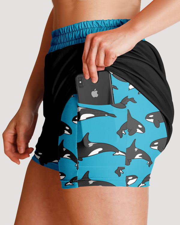 Blue Orca Women's 2-in-1 Sport Shorts