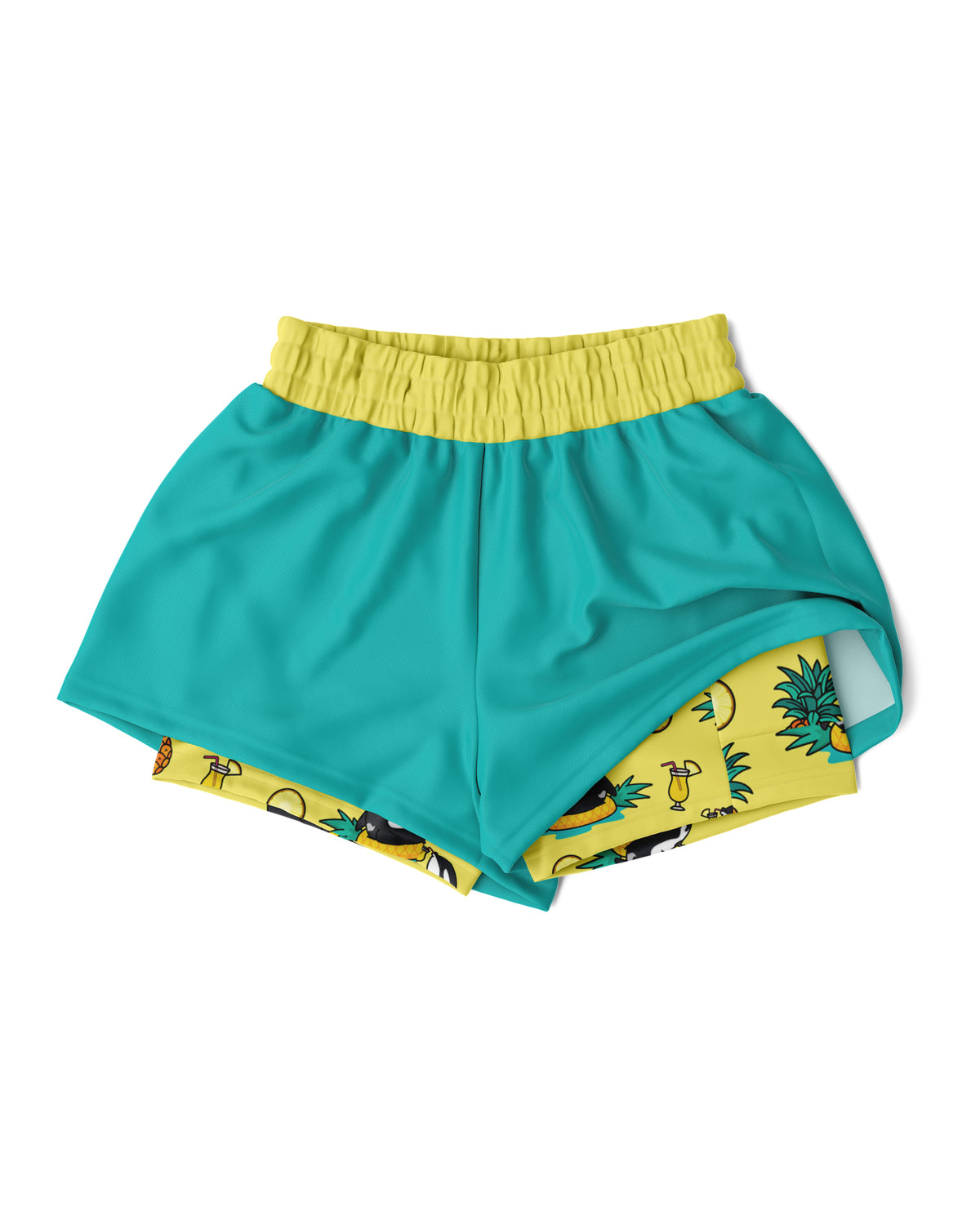 Chiller Whale Pineapple Orca Women's 2-in-1 Sport Shorts