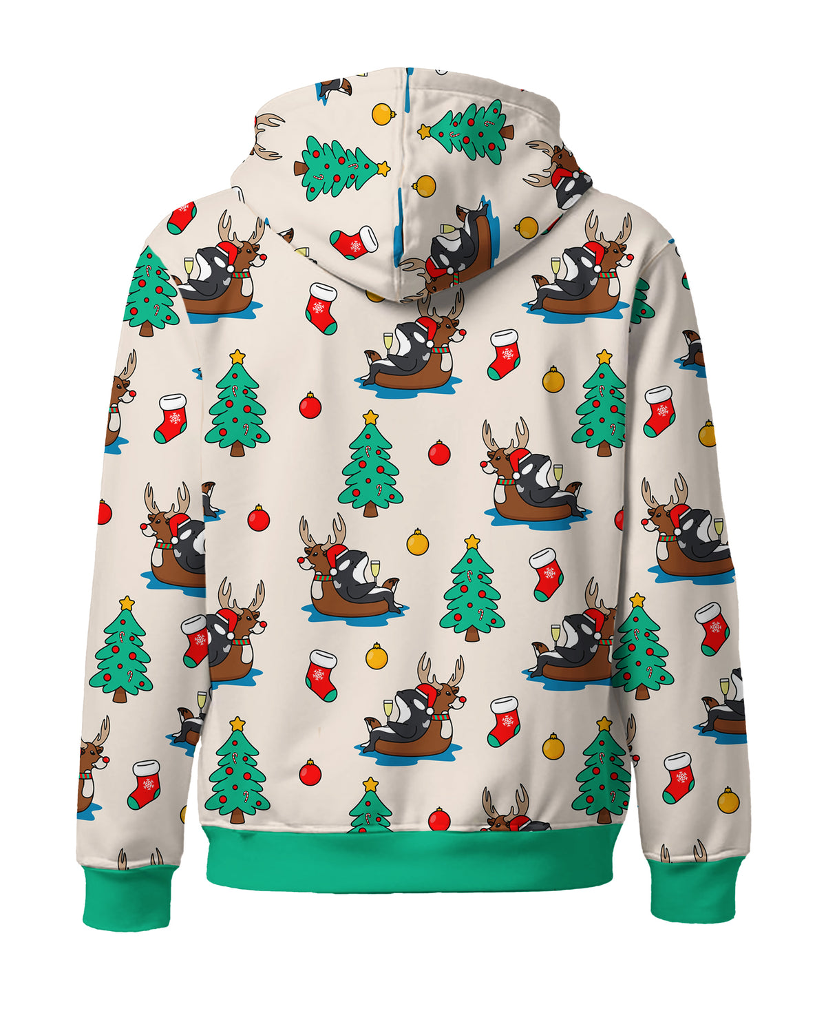 Christmas Orca AOP Hoodie