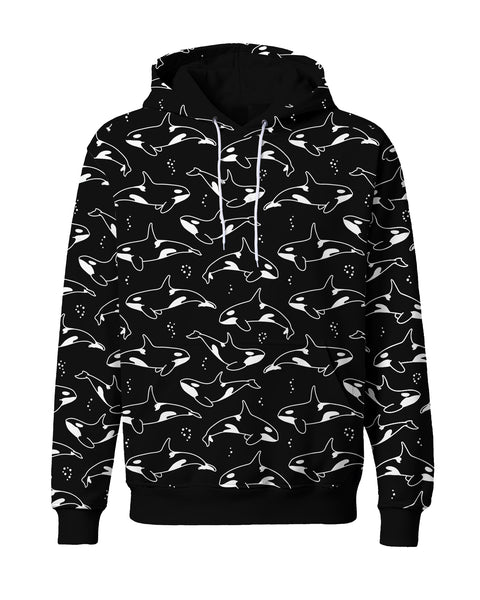 Black And White Orca Hoodie