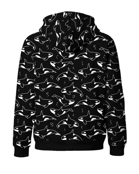Black And White Orca Hoodie