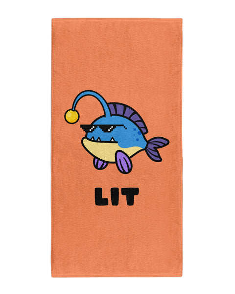 Lit Fish Beach Towel