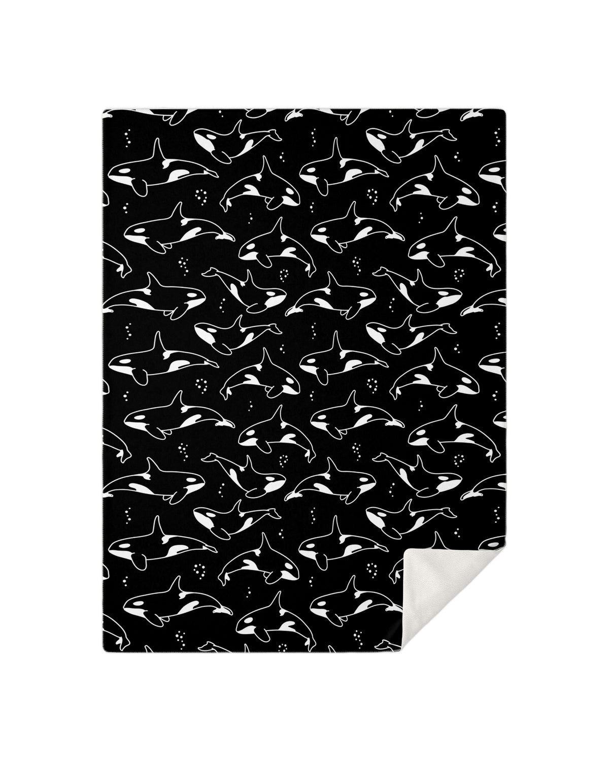 Black And White Orca Blanket - All Everything Dolphin