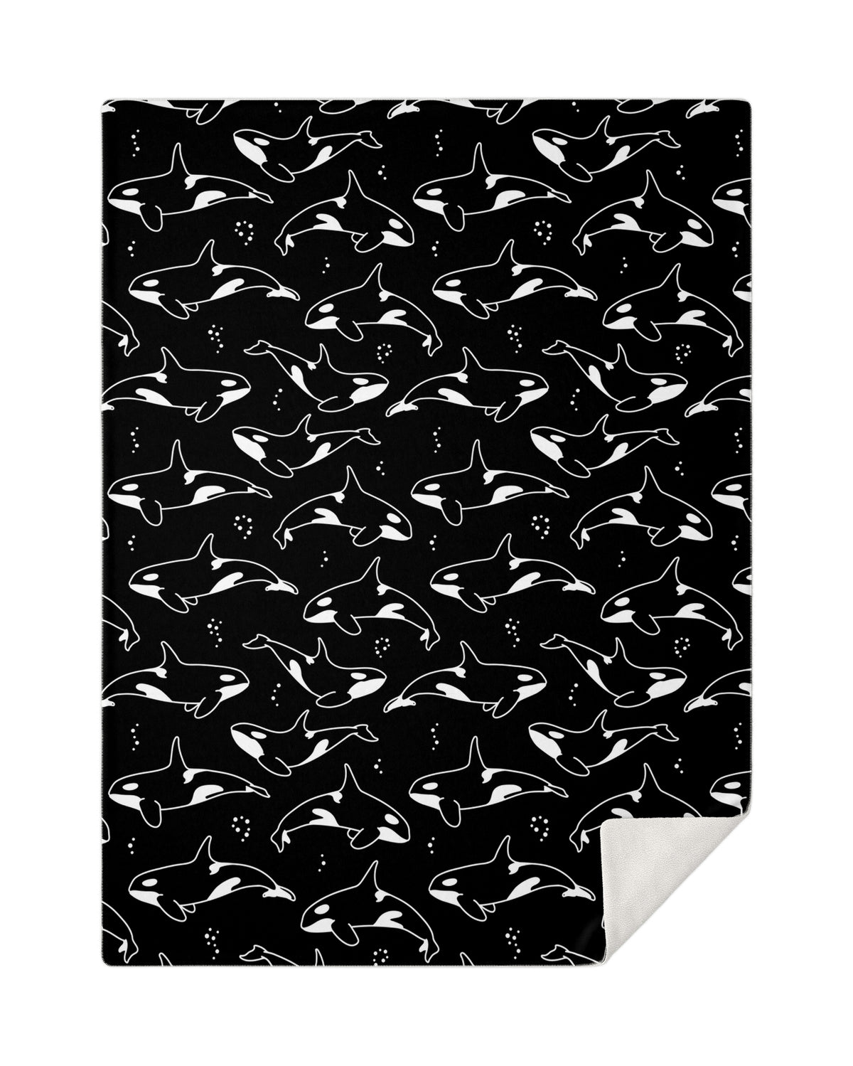 Black And White Orca Blanket - All Everything Dolphin