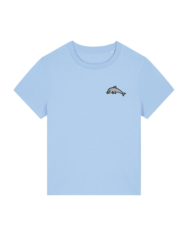 Dolphin Embroidered Women's T-Shirt