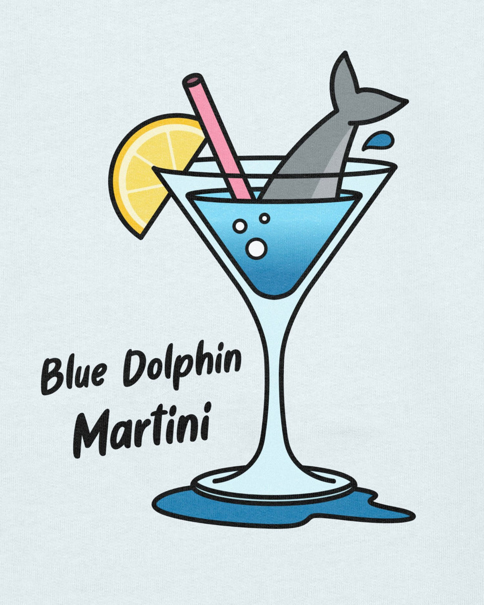 Blue Dolphin Martini T-Shirt