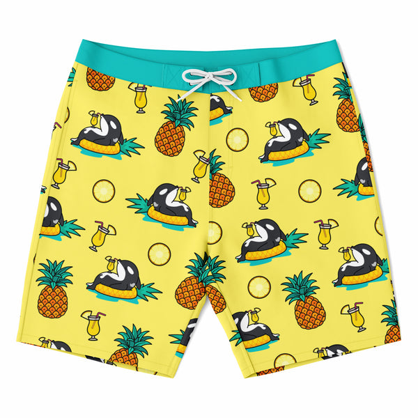 Chiller Whale Pineapple Board Shorts