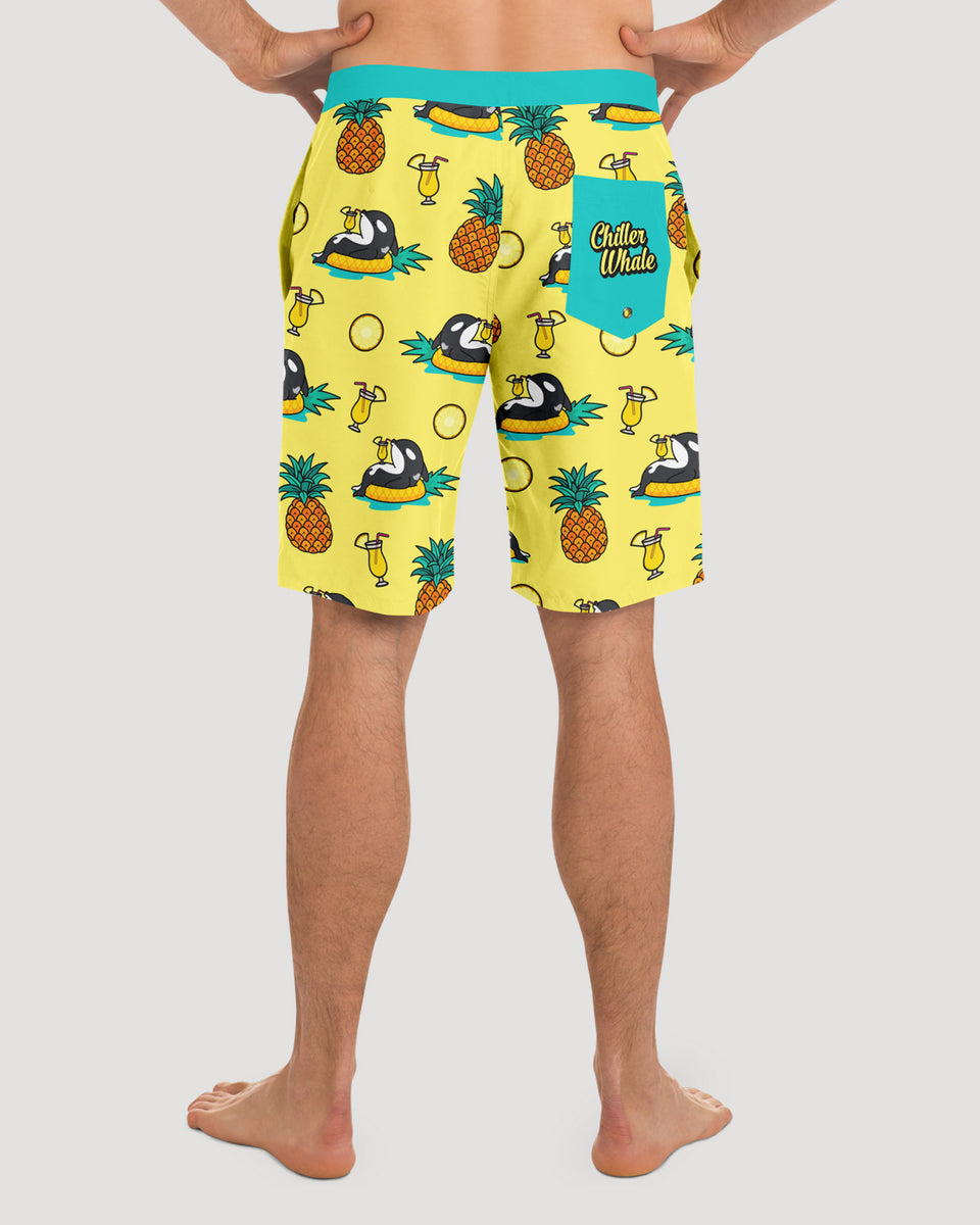 Chiller Whale Pineapple Board Shorts