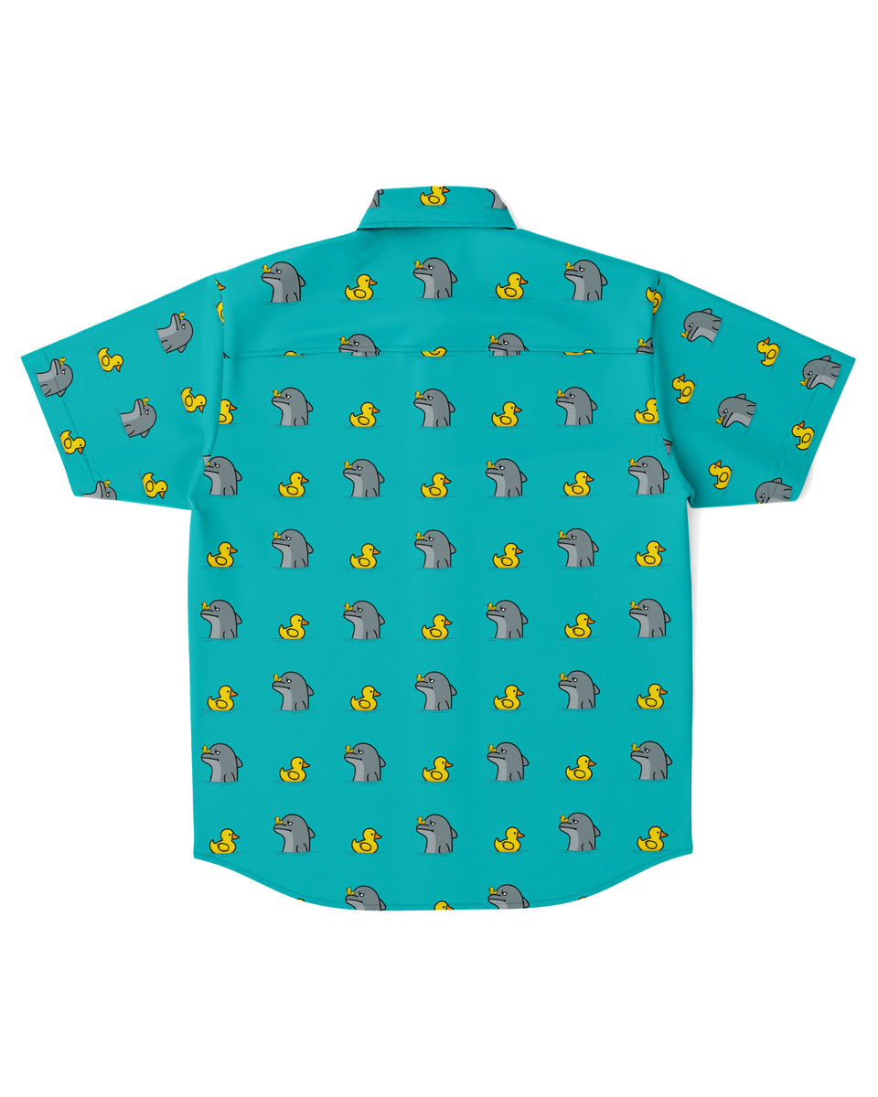 Dolphin Duck Face Button Shirt