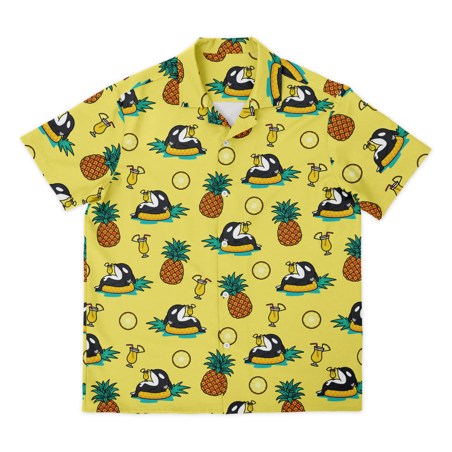 Chiller Whale Pineapple Button Up Shirt