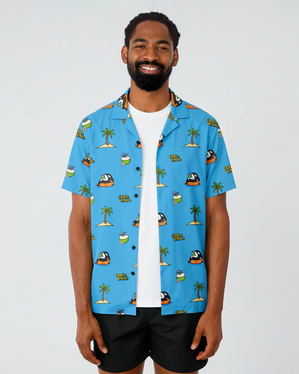 Chiller Whale Coconut Button Up Shirt