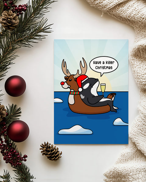 Orca Christmas Card