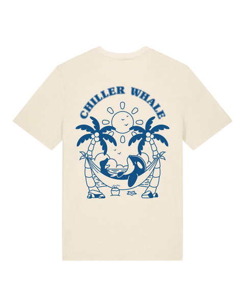 Chiller Whale Palm Trees Blue T-Shirt