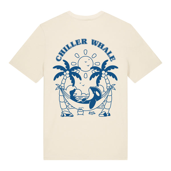 Chiller Whale Palm Trees Blue T-Shirt