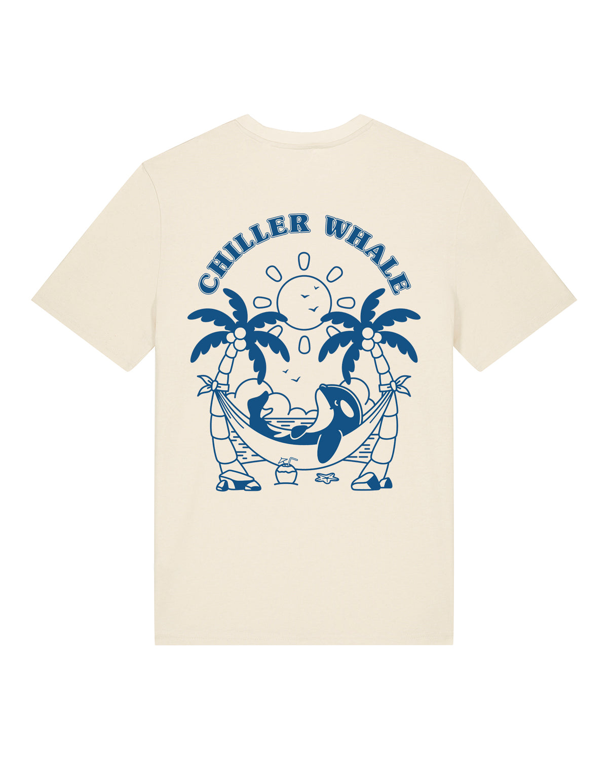 Chiller Whale Palm Trees Blue T-Shirt