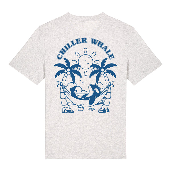 Chiller Whale Palm Trees Blue T-Shirt
