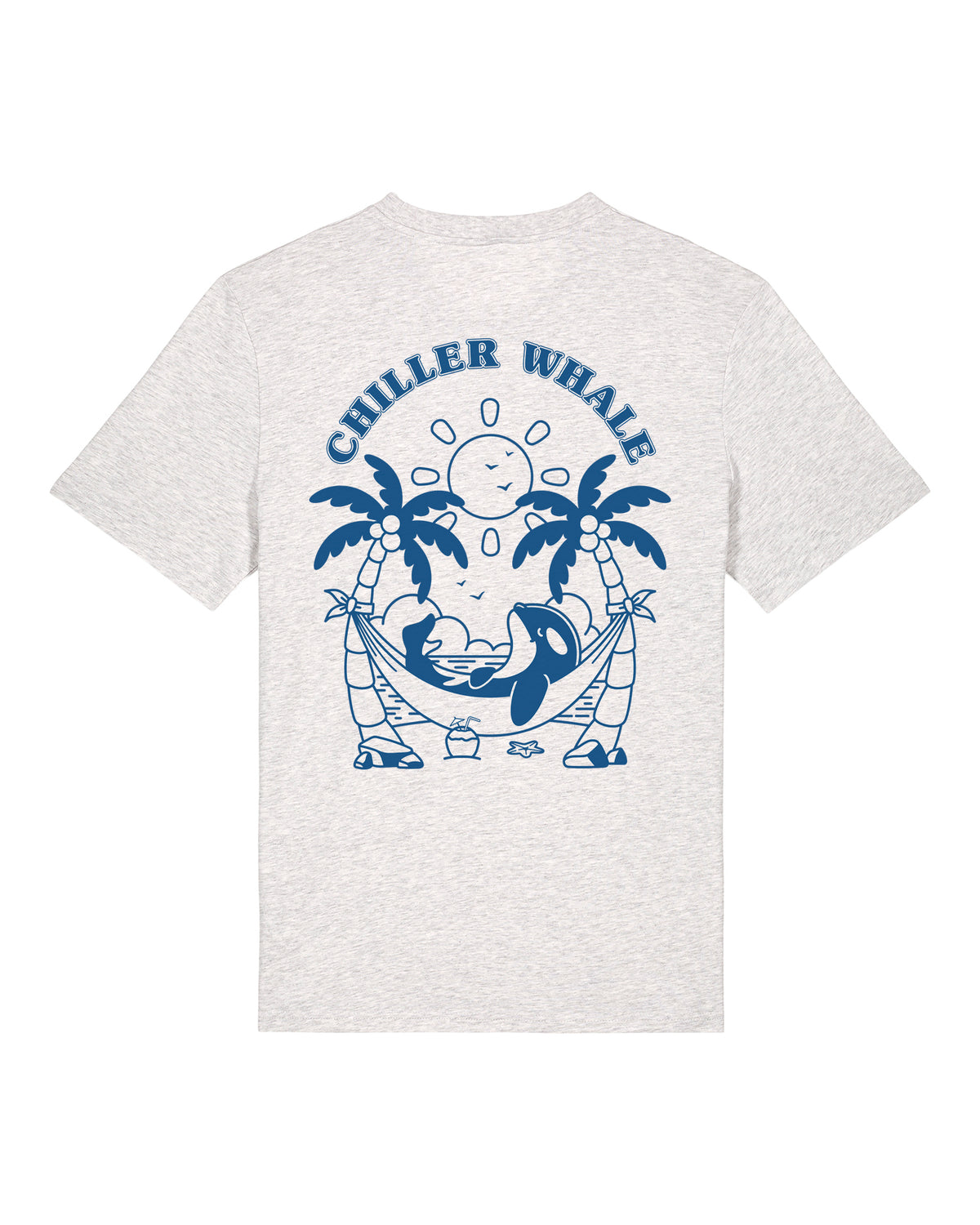 Chiller Whale Palm Trees Blue T-Shirt