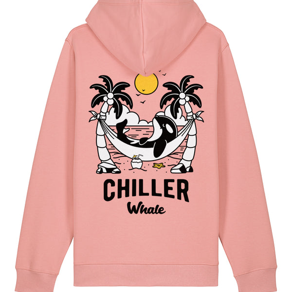 Chiller Whale Palm Trees Lightweight Hoodie