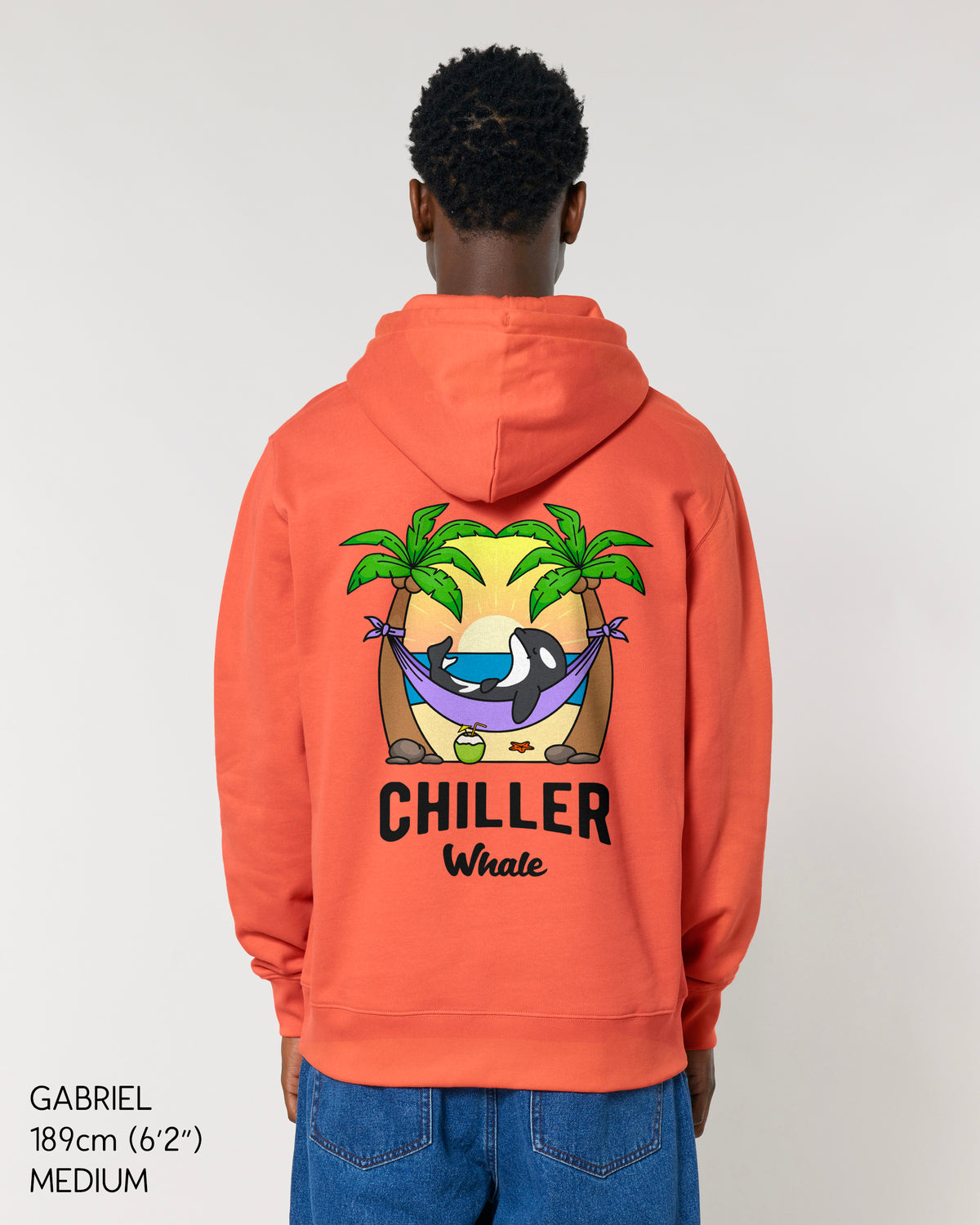 Chiller Whale Palm Trees Hoodie