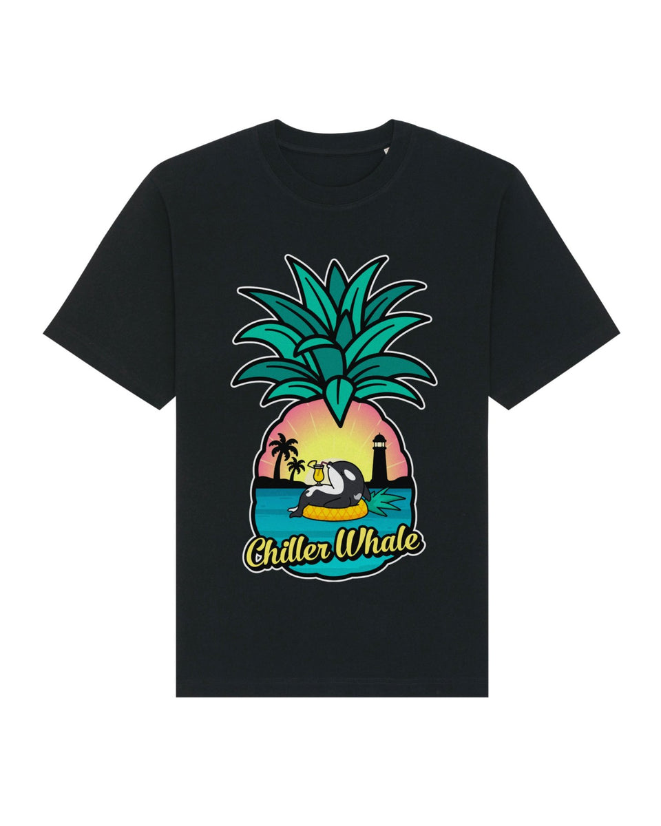 Chiller Whale Pineapple Heavy Relaxed Fit T-Shirt - All Everything Dolphin