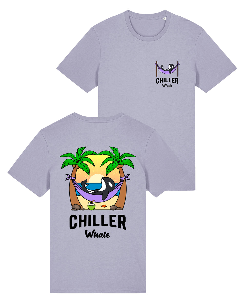 Chiller Whale Palm Trees Purple Lightweight T-Shirt