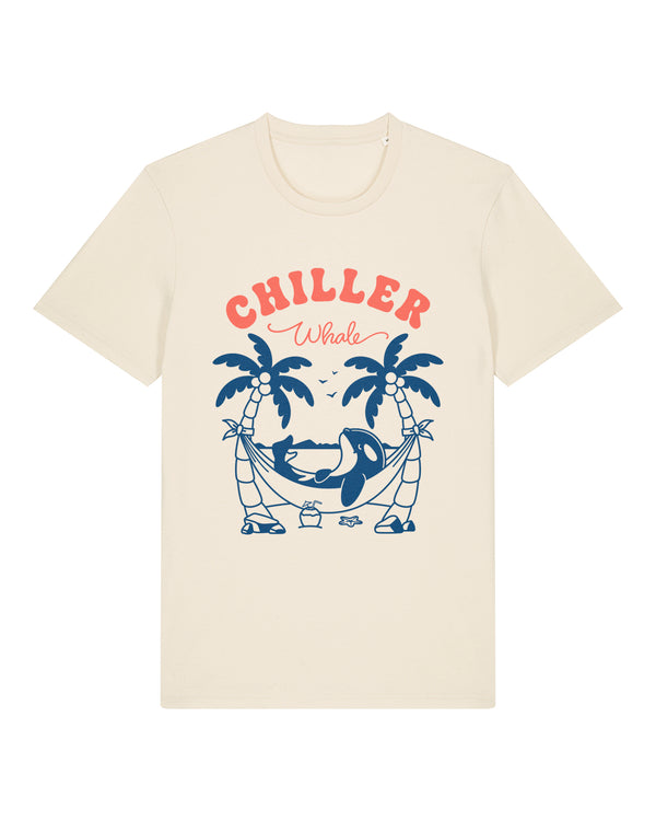 Chiller Whale Palm Trees Blue Lightweight T-Shirt