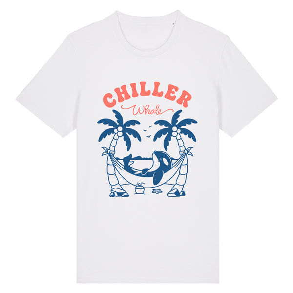 Chiller Whale Palm Trees Blue Lightweight T-Shirt