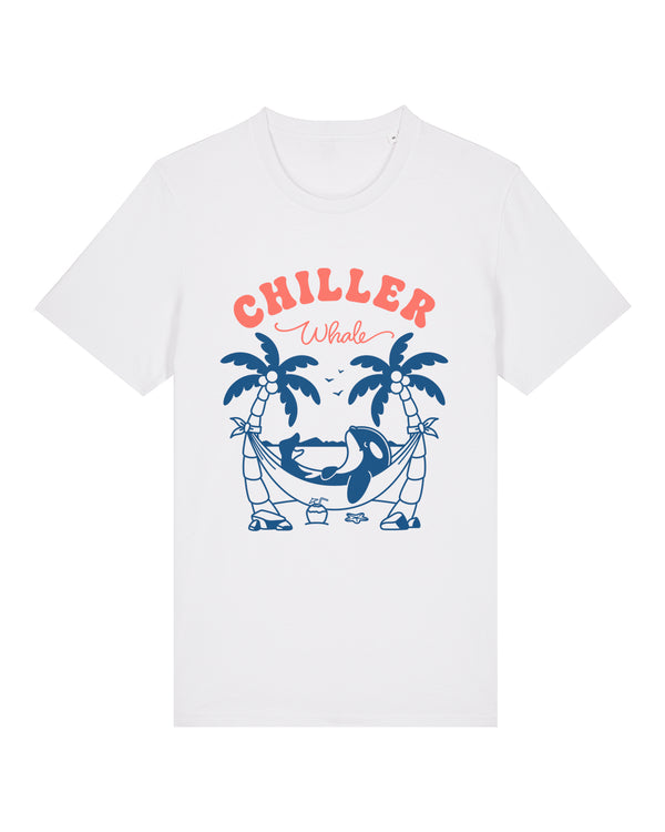Chiller Whale Palm Trees Blue Lightweight T-Shirt