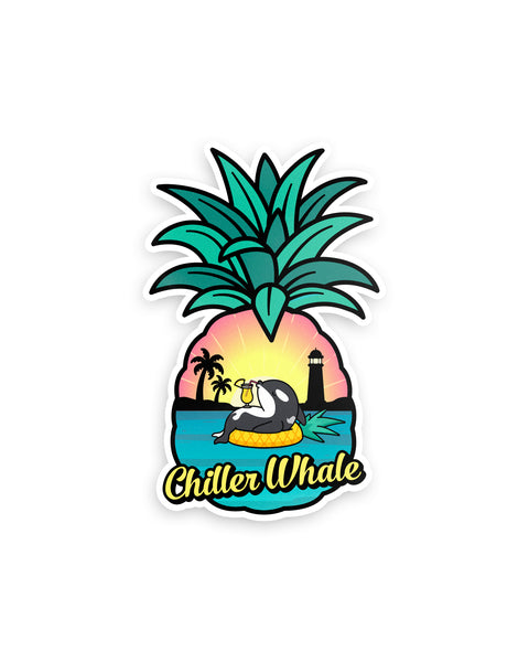 Chiller Whale Pineapple Sticker
