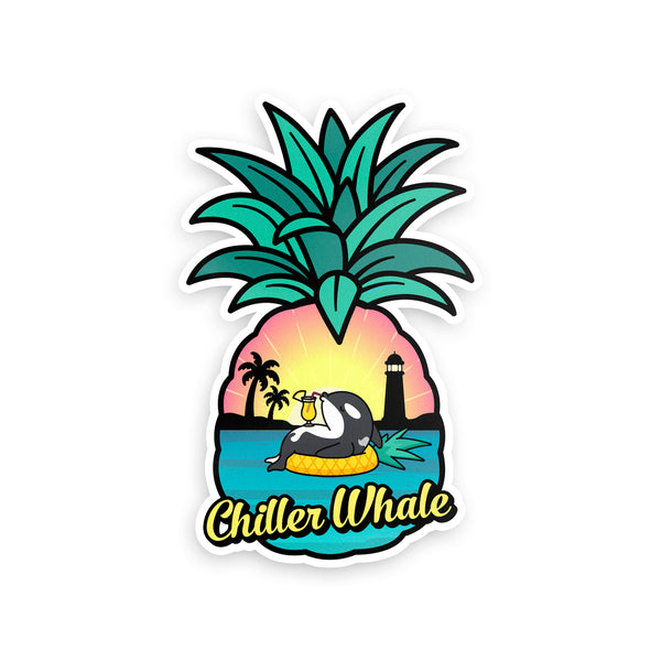 Chiller Whale Pineapple Sticker