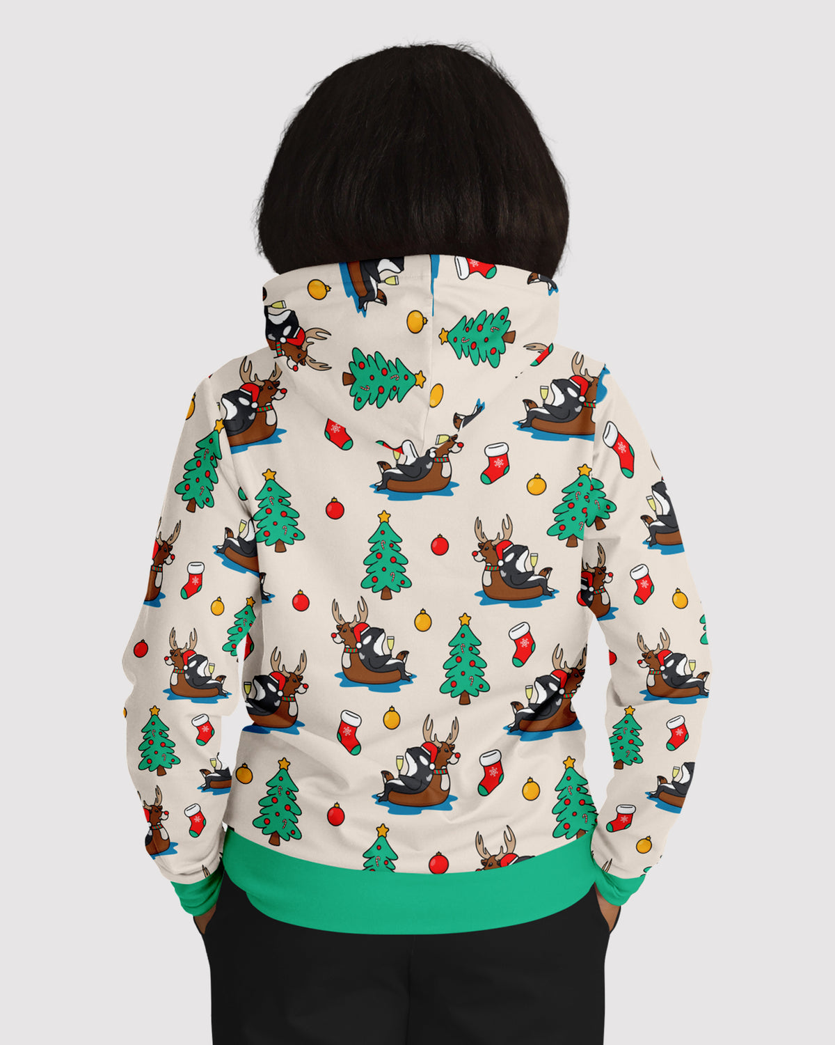 Christmas Orca AOP Hoodie