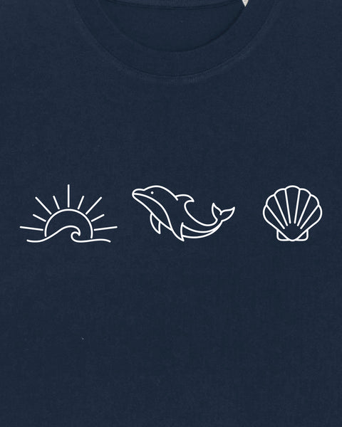 Ocean Dolphin Shell Heavy Relaxed Fit T-Shirt
