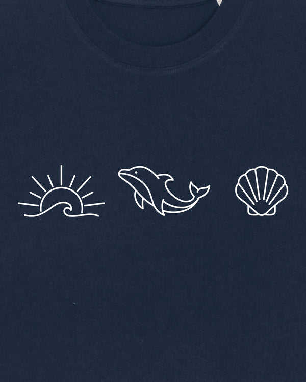 Ocean Dolphin Shell Heavy Relaxed Fit T-Shirt