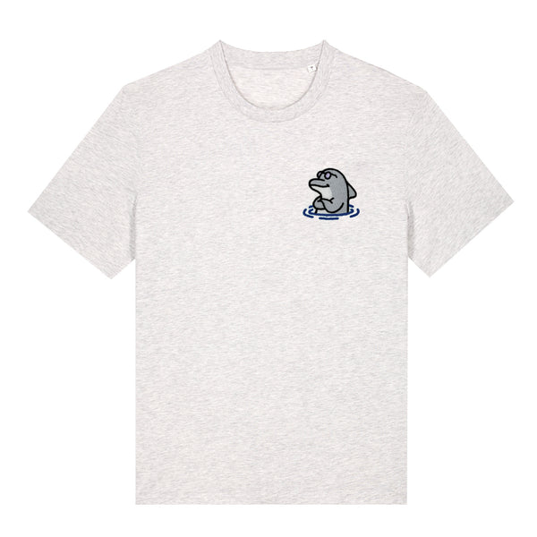 Cool Dolphin Embroidered T-Shirt - Main Image