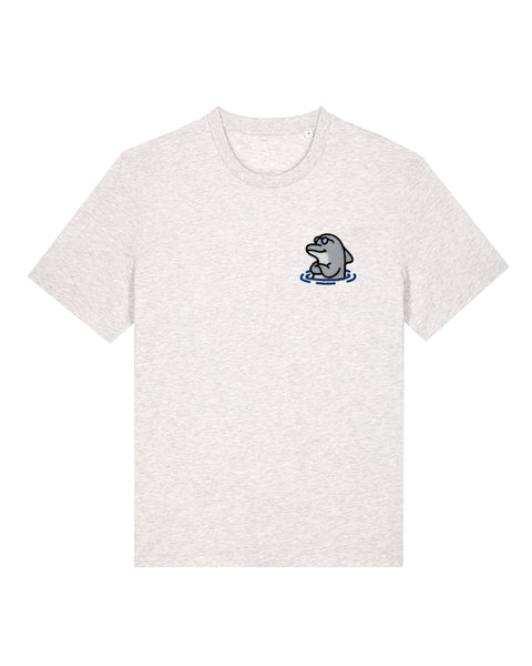 Cool Dolphin Embroidered T-Shirt