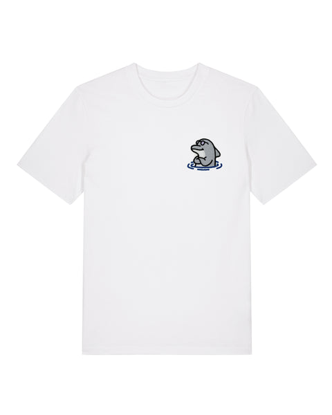 Cool Dolphin Embroidered T-Shirt