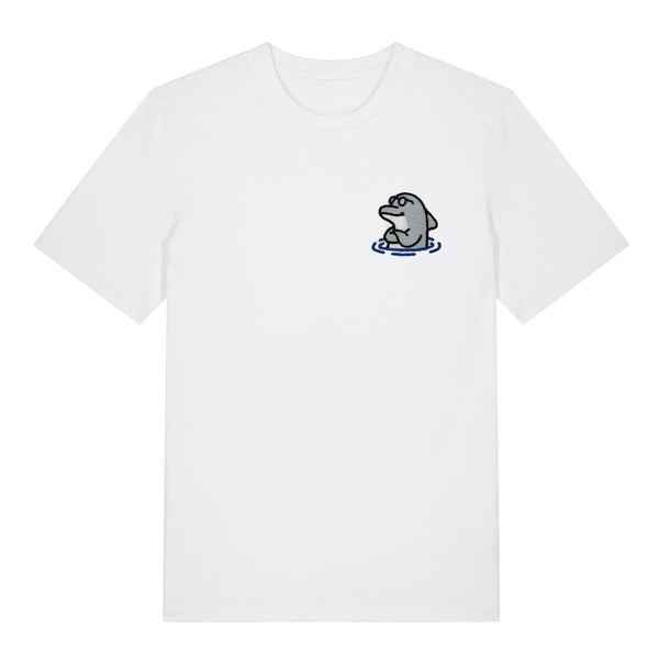 Cool Dolphin Embroidered T-Shirt