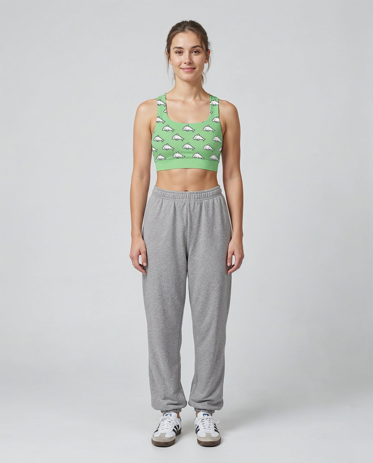 Dolphamine Green Sports Bra