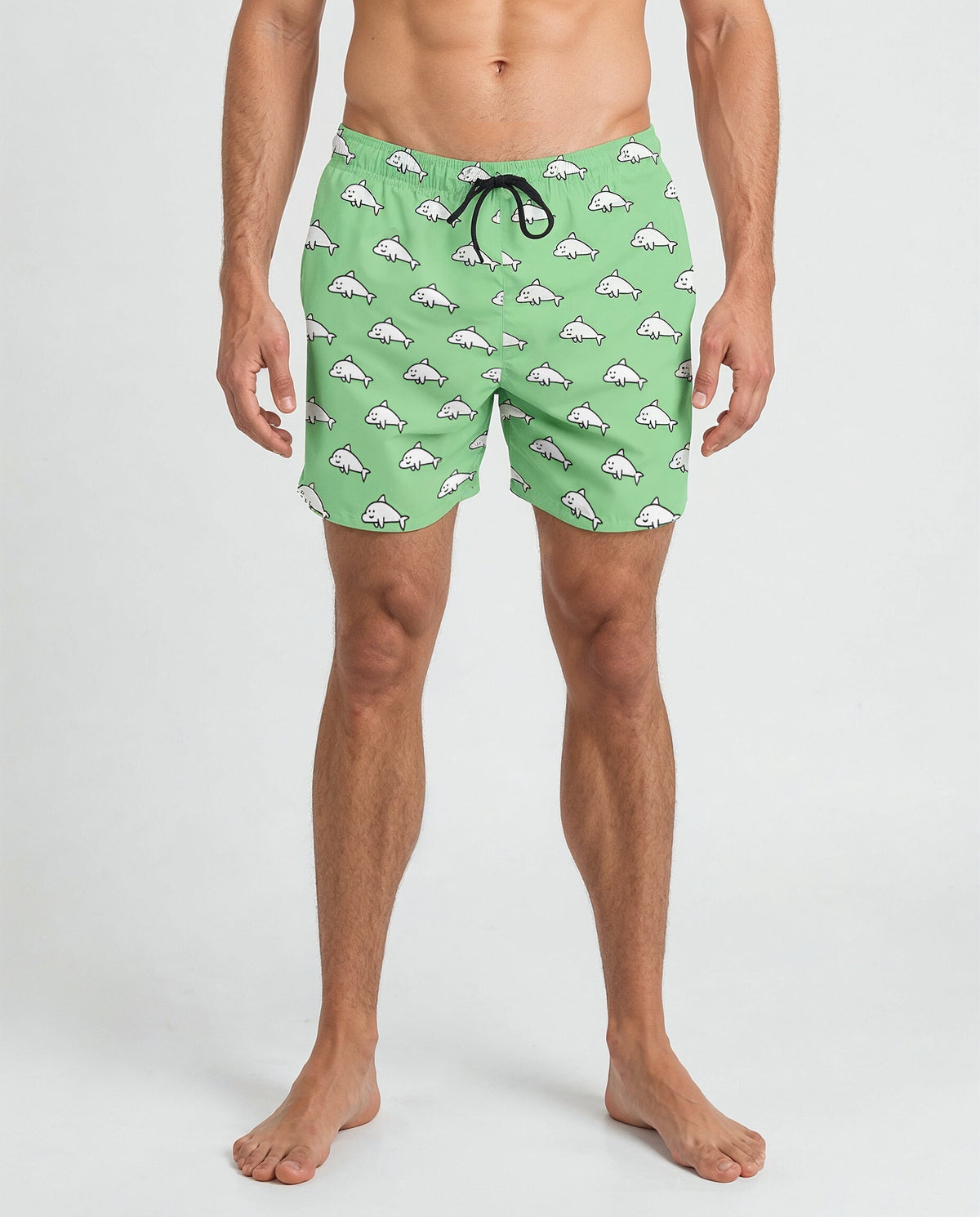Dolphamine Green Swim Trunks