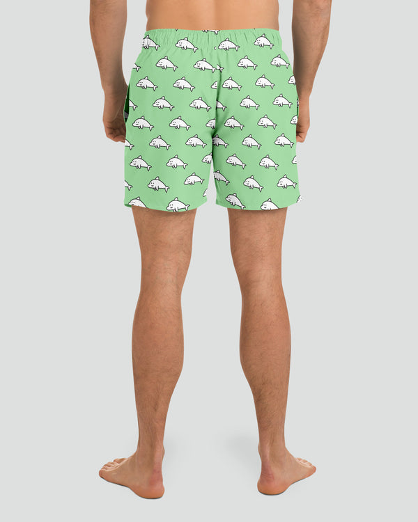 Dolphamine Green Swim Trunks