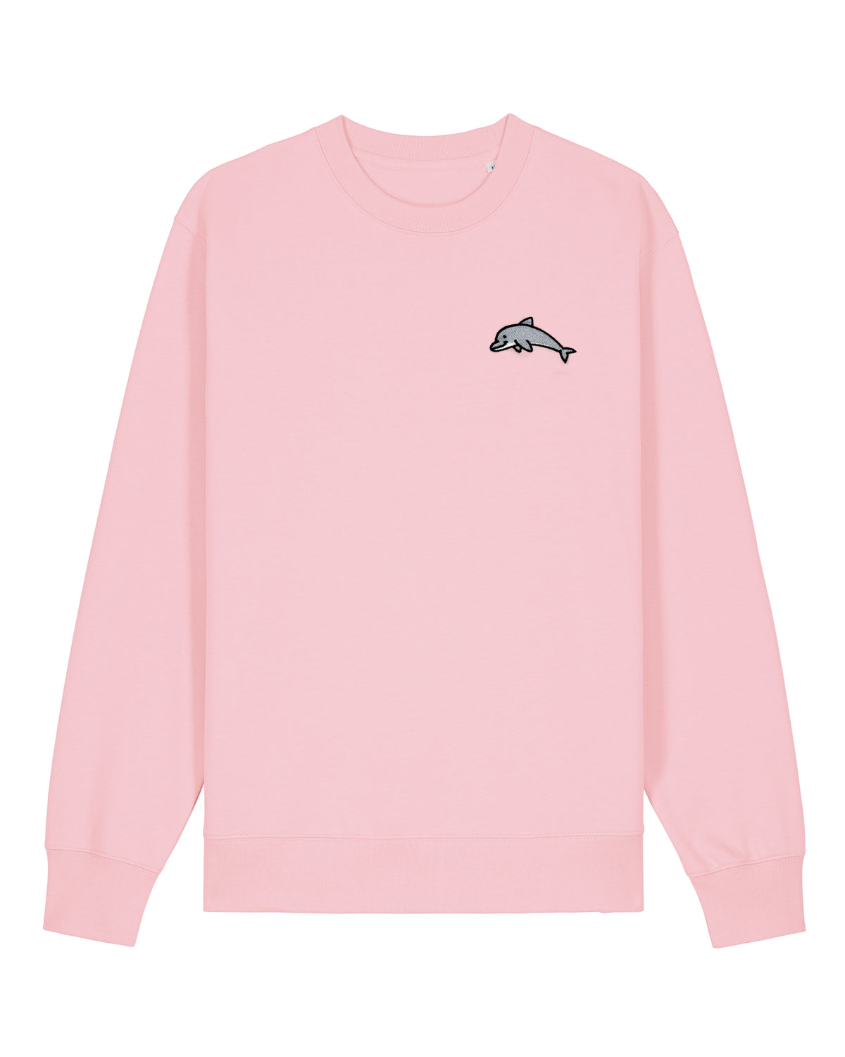 Dolphin Embroidered Pink Sweatshirt