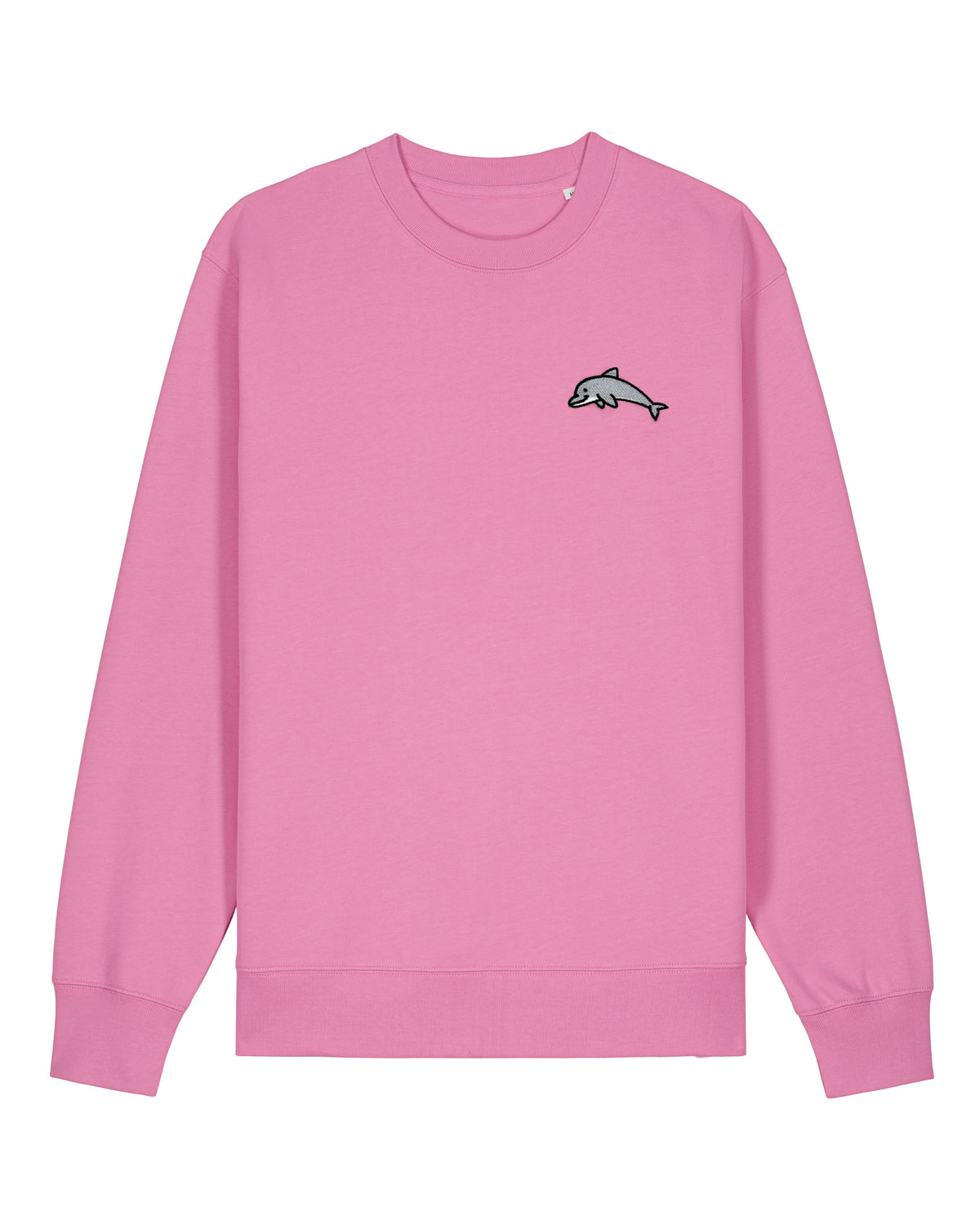 Dolphin Embroidered Pink Sweatshirt