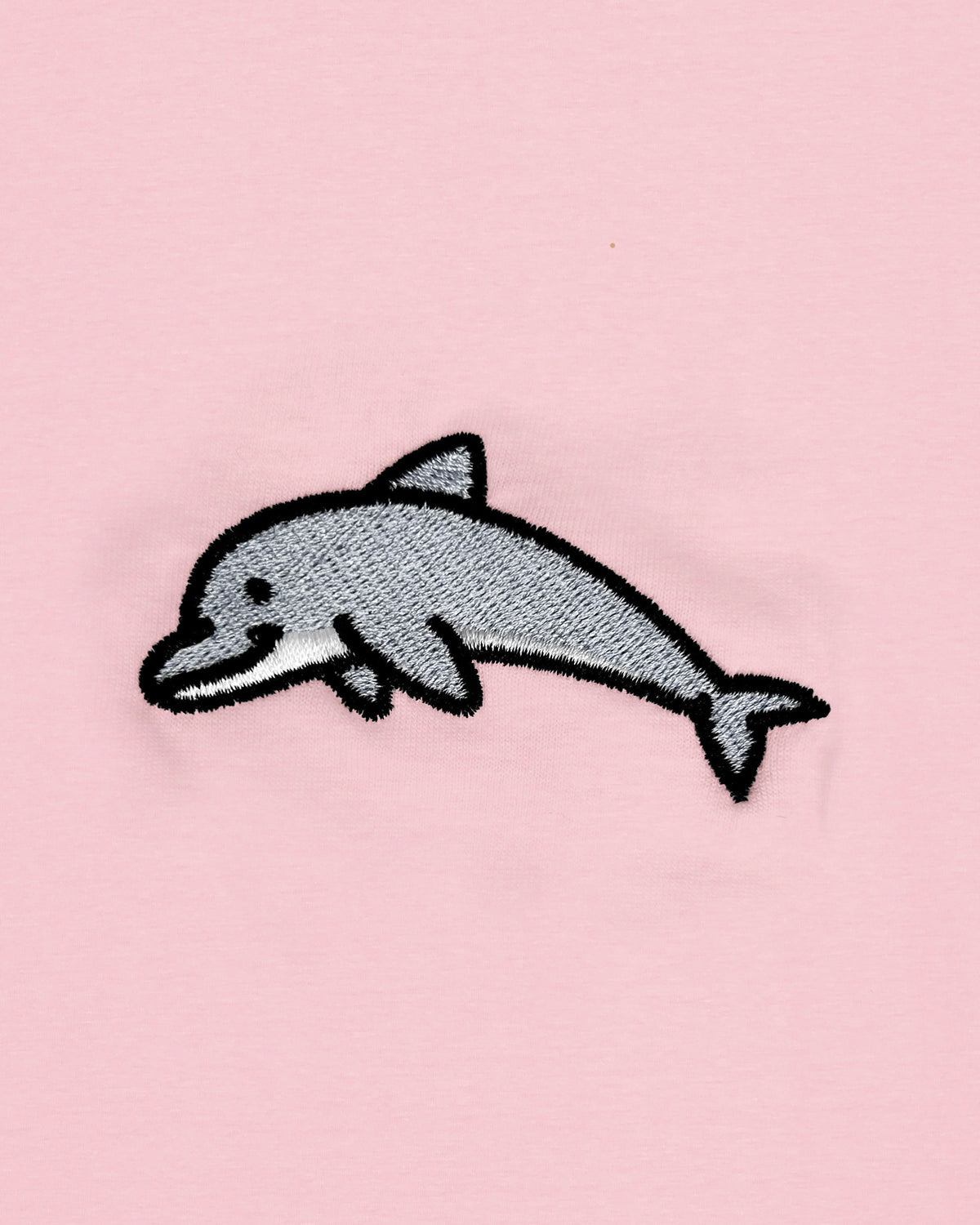 Dolphin Embroidered Pink T-Shirt