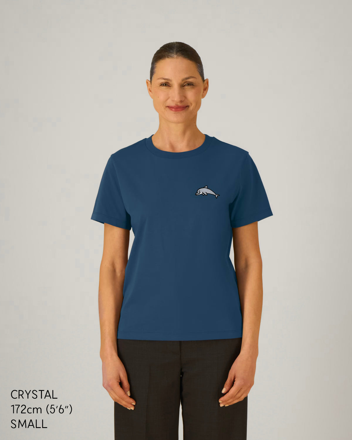 Dolphin Embroidered Women's T-Shirt