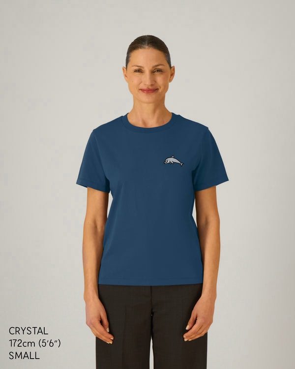 Dolphin Embroidered Women's T-Shirt