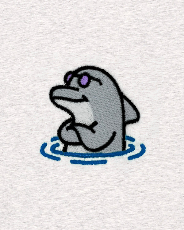 Cool Dolphin Embroidered T-Shirt