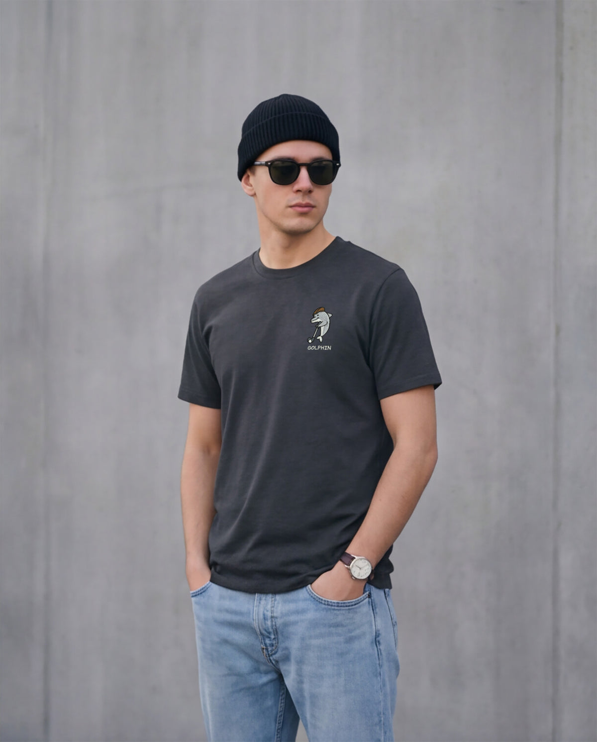 Golphin Dark Embroidered T-Shirt