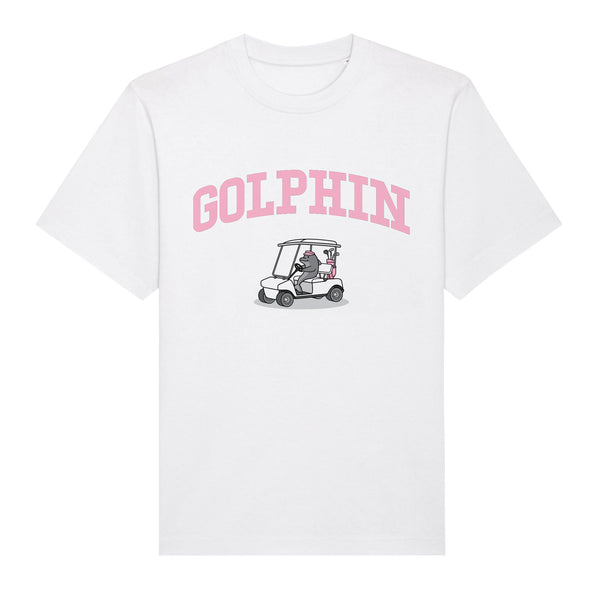 Golphin Cart Pink Heavy Relaxed Fit T-Shirt