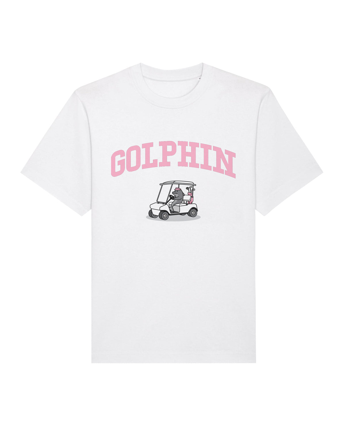 Golphin Cart Pink Heavy Relaxed Fit T-Shirt